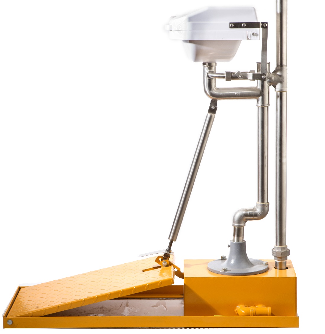 Anti-Freeze Emergency Shower & Eyewash Station with Auto-Emptying Foot Pedal and Cover Lid DAAO6615-D 7 6615 d 3