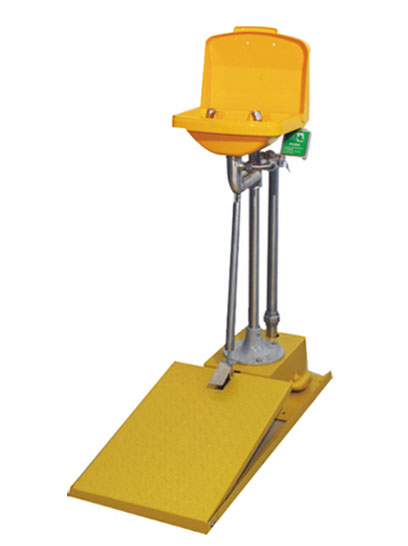 Anti-Freeze Emergency Eye/Face Wash Station with Auto-Emptying Foot Pedal and Cover Lid DAAO6625-D 2 6625 d 1